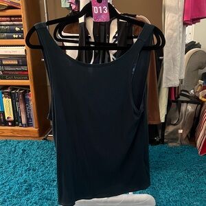 ZYIA Active Women’s Midnight Sea Dark Teal Back Swirl Tank Top